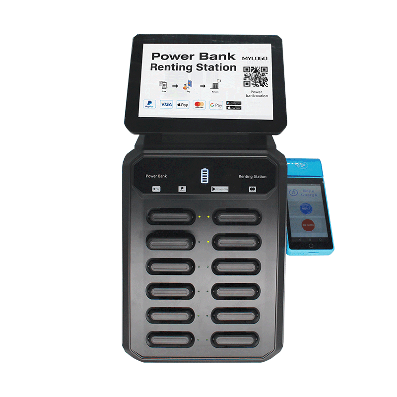 Power bank rental stations with POS terminal